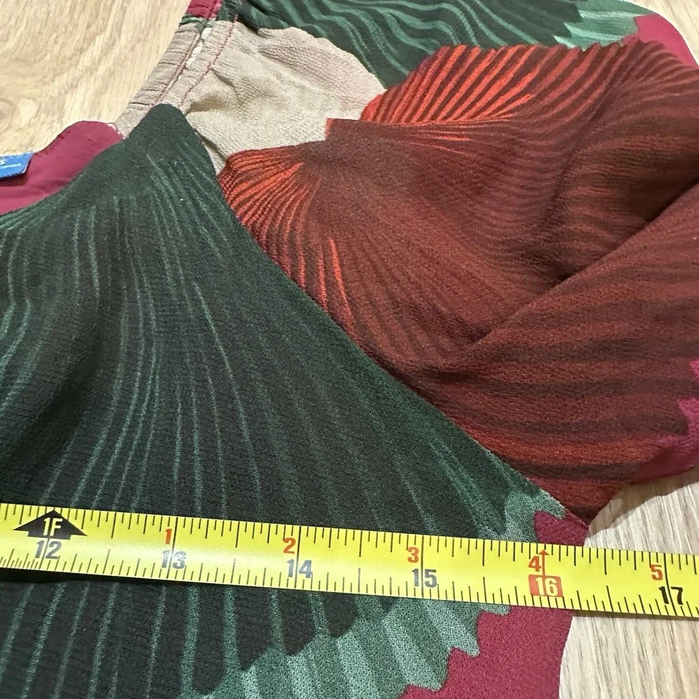 Farm Rio Katalina‎ Long Sleeve Blouse Abstract Print Anthropologie XS $158 Boho